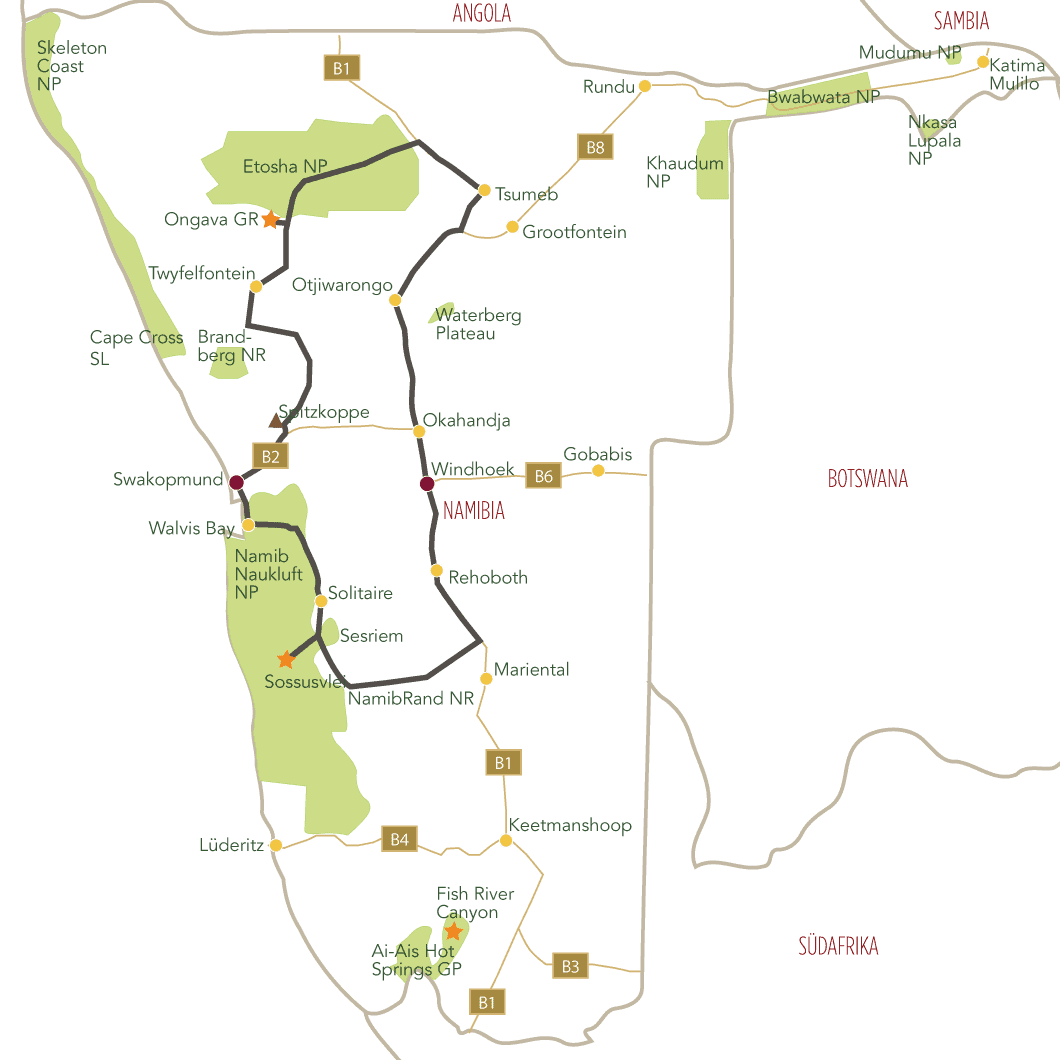 Namibia Highlights Komfort