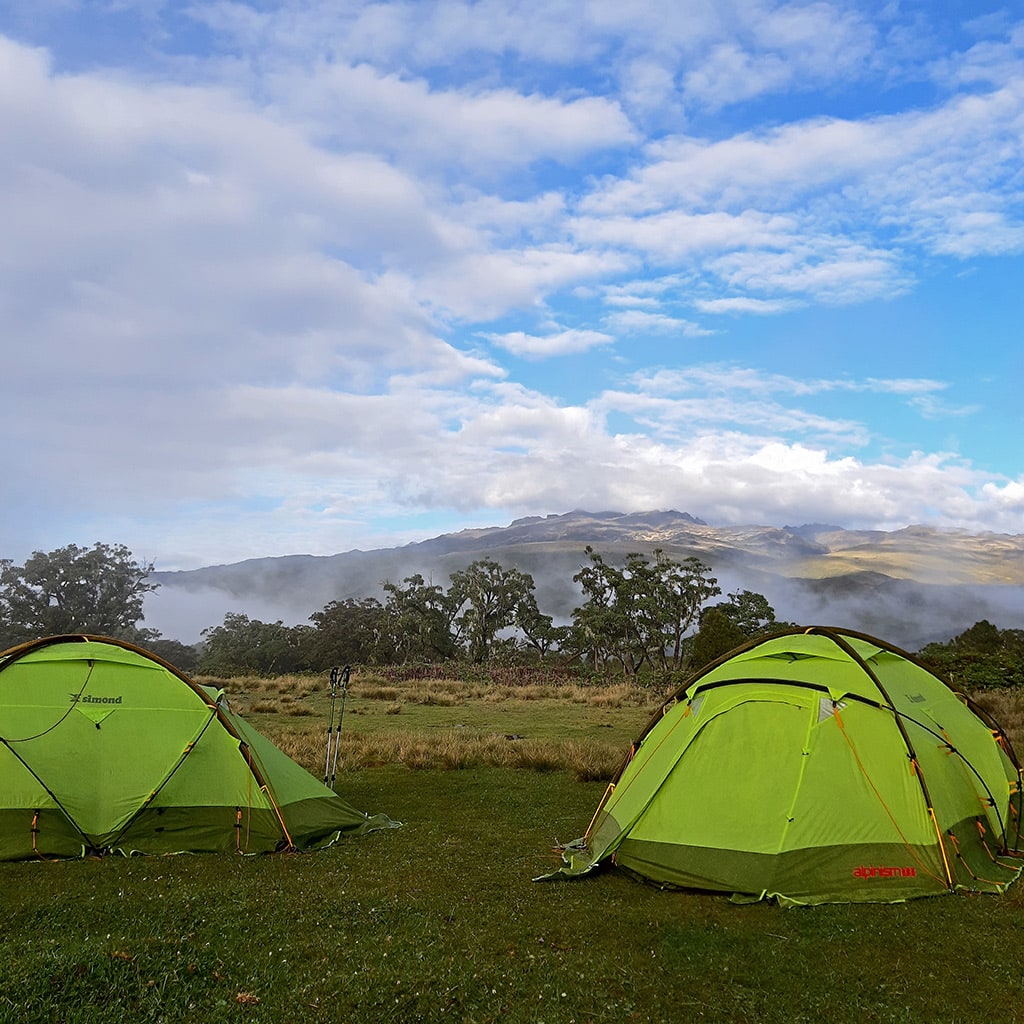 Bergzelte auf dem Mt Kenia Chogoria Route