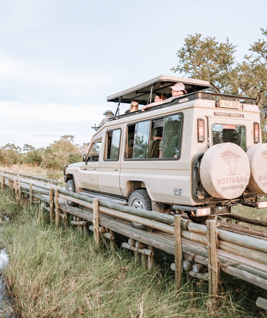 Kleinstgruppe Safari Fahrzeug Botswana
