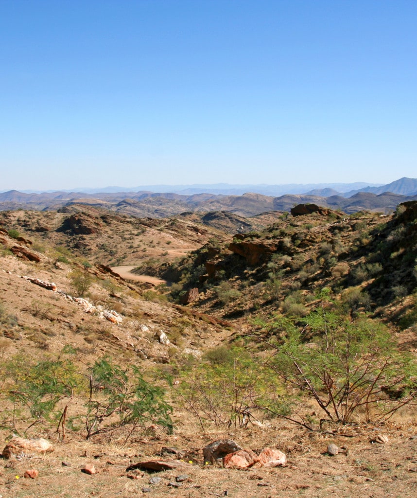 Gamsberg Berglandschaft auf Campingreise in Namibia