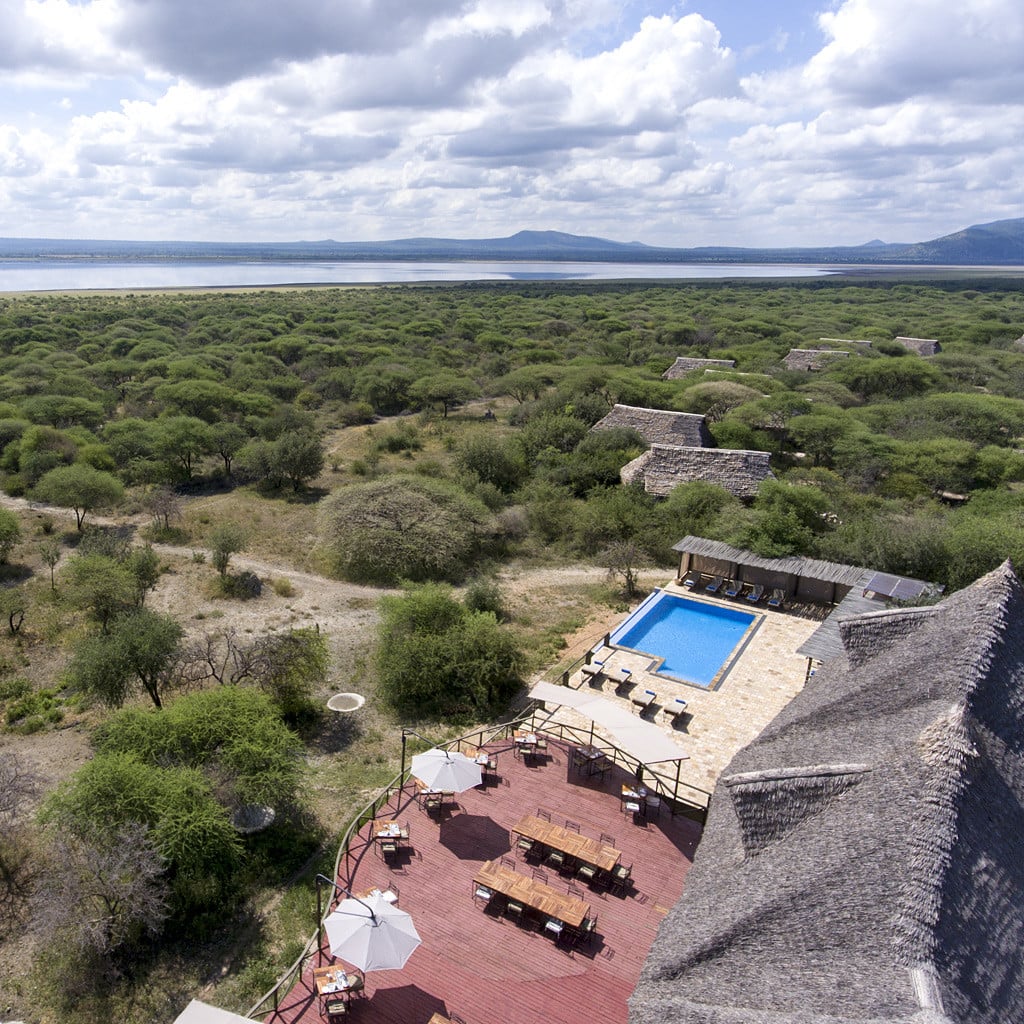 Lake Burunge Camp aus der Luft, Tansania