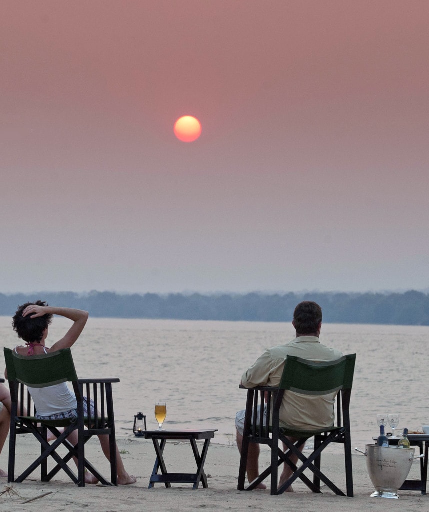 Sundowner auf Sambia Afrika Safari