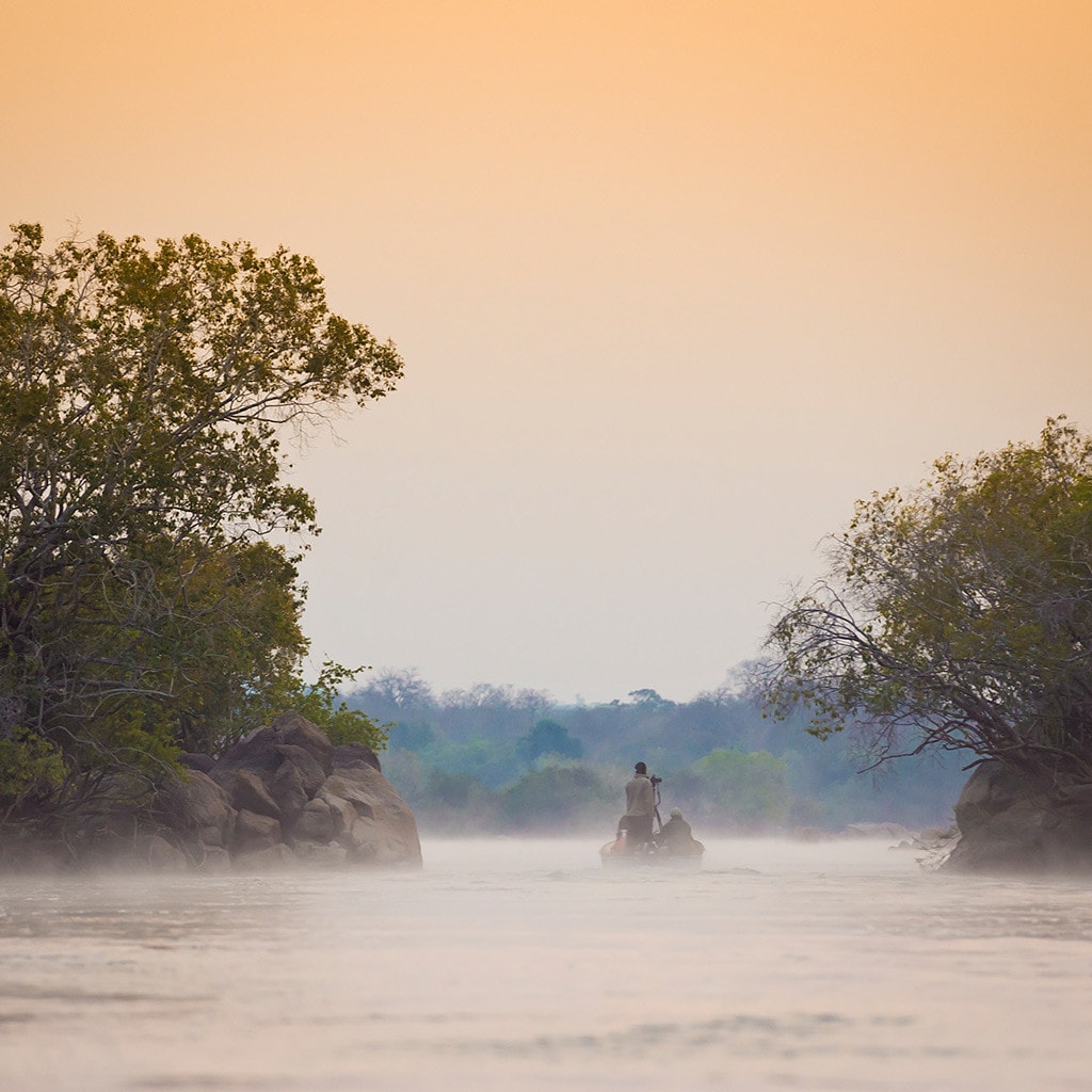 Bootstour im Kafue Nationalpark Sambia Safari Afrika