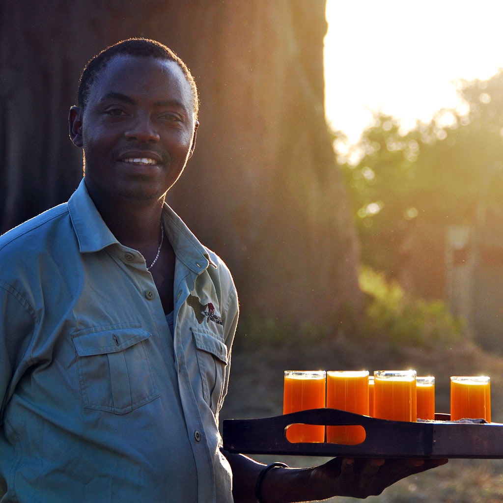 Camping-Crew auf privater Tansania Safari