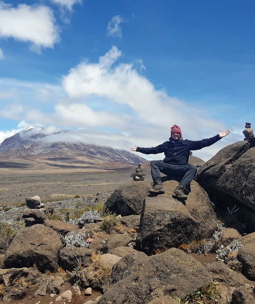 Bergsteiger auf der Marangu Route auf dem Mt Kilimanjaro