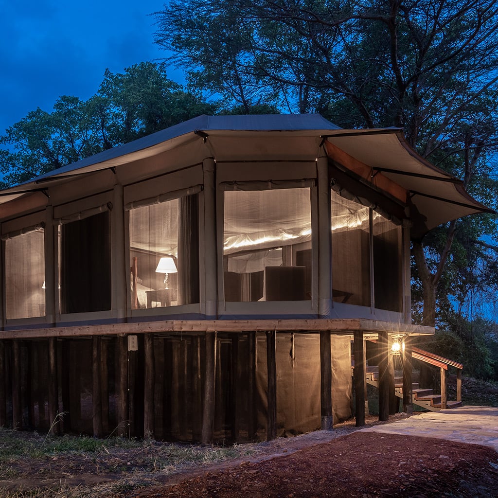 Wohnzelt im Ilkeliani Camp auf privater Masai Mara Safari