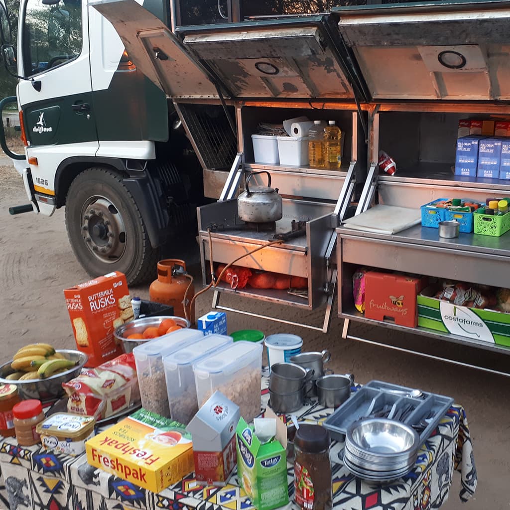 Campingkueche Namibia Gruppenreise Camping