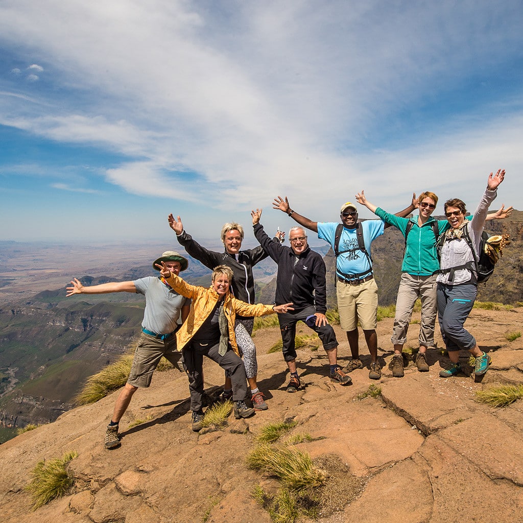 Wandergruppe Gruppenbild in Südafrika