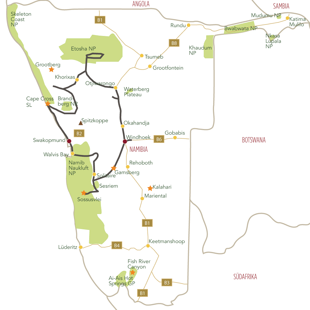 Namibia fuer Entdecker Familienreise
