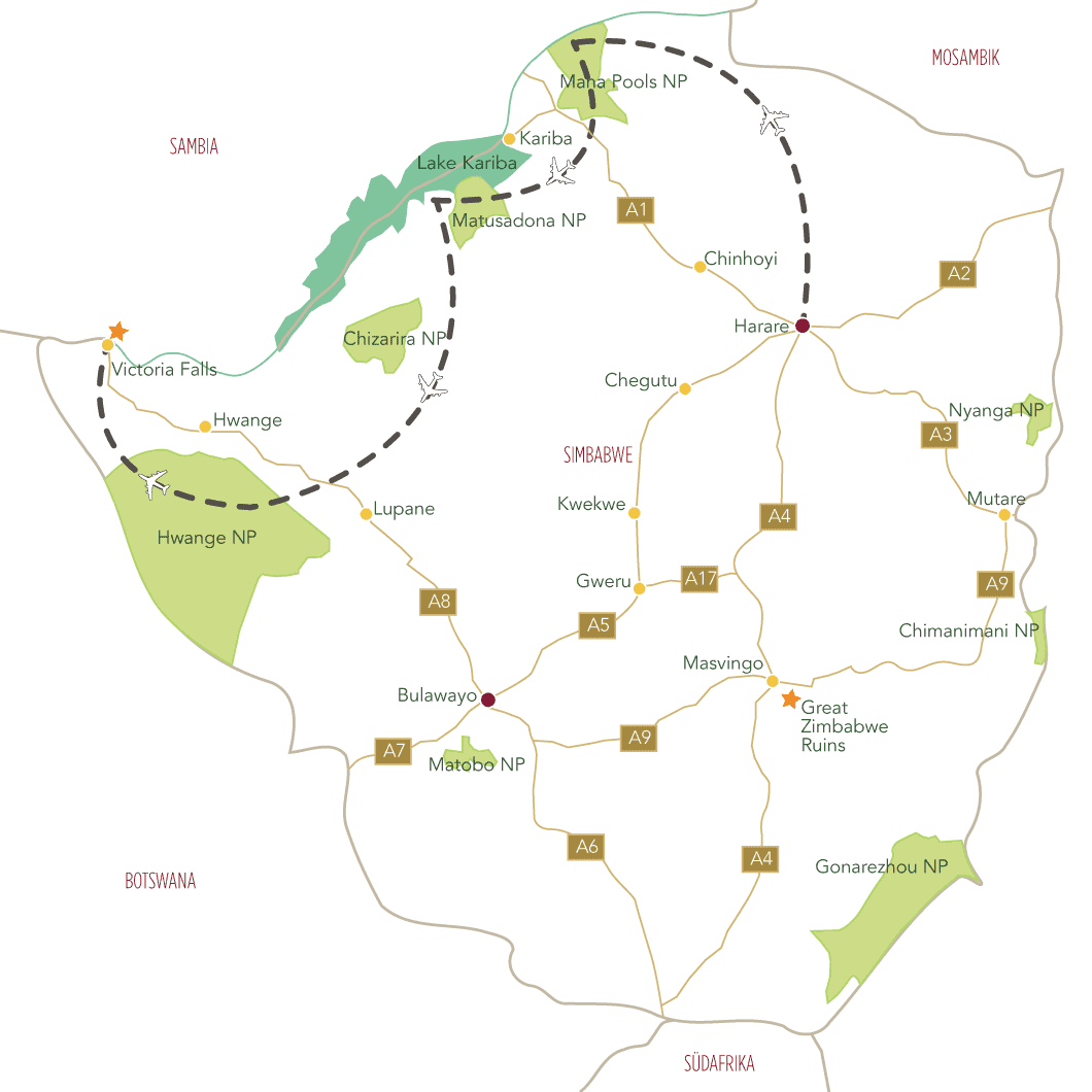 Simbabwe Fly-In Safari