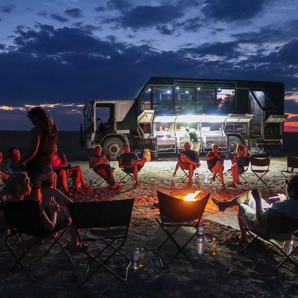 Lagerfeuer Rundreise Botswana Simbabwe