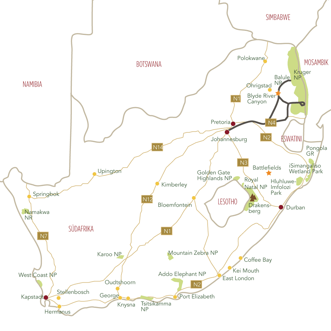 Bushveld und Krueger National Park