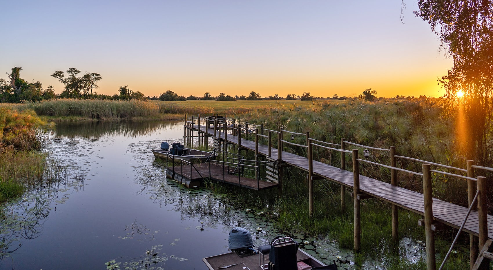 Botswana Panhandle Sonnenaufgang